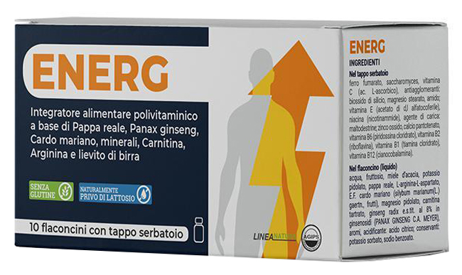 ENERG 10 FLACONCINI 10 ML CON TAPPO SERBATOIO - Farmadillo