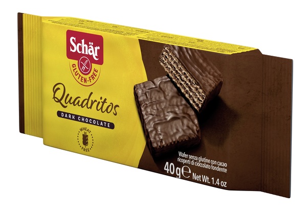 SCHAR QUADRITOS WAFER CON CACAO RICOPERTI DI CIOCCOLATO FONDENTE 40 G - Farmadillo