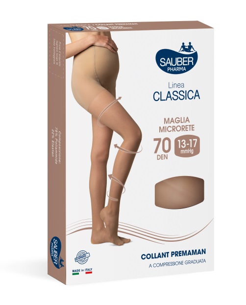 SAUBER COLLANT 70 DENARI PREMAMAN MAGLIA MICRORETE NEUTRO BEIGE 4 LINEA CLASSICA - Farmadillo