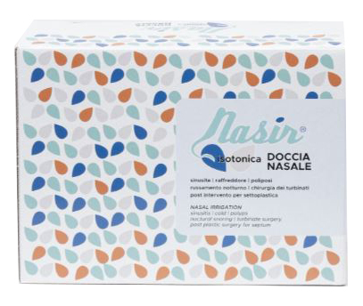 SOLUZIONE FISIOLOGICA ISOTONICA STERILE NASIR IN SCATOLA CON10 SACCHE VERSIONE LUER LOCK DA 250ML - Farmadillo