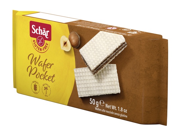 SCHAR WAFER POCKET ALLA NOCCIOLA 50 G - Farmadillo