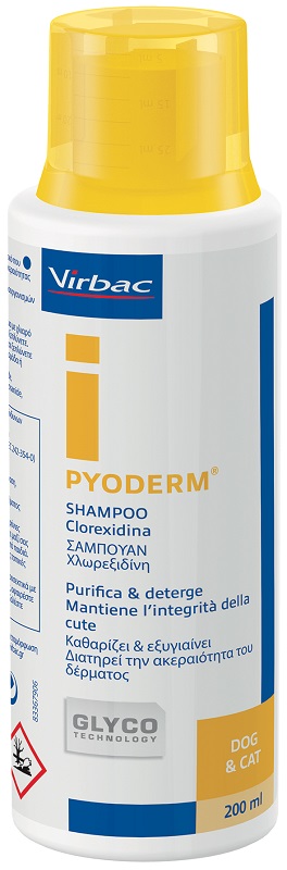 PYODERM SHAMPOO CLOREXIDINA PURIFICA E DETERGE CANE E GATTO 200 ML - Farmadillo