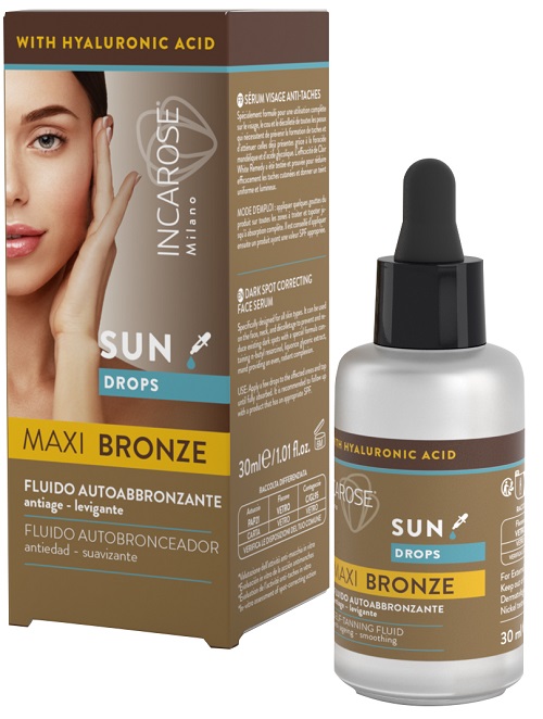 INCAROSE MAXI BRONZE SUN DROPS FLUIDO AUTOABBRONZANTE 30 ML - Farmadillo
