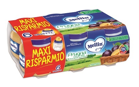 MELLIN OMOGENEIZZATO PRUGNA MELA 100 G 6 PEZZI - Farmadillo