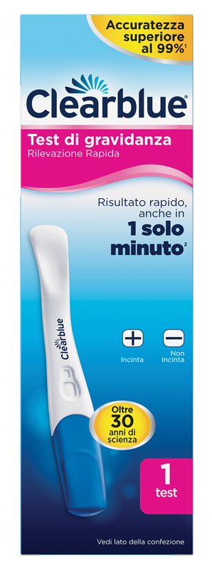 TEST DI GRAVIDANZA CLEARBLUE RILEVAZIONE RAPIDA 1 PEZZO - Farmadillo