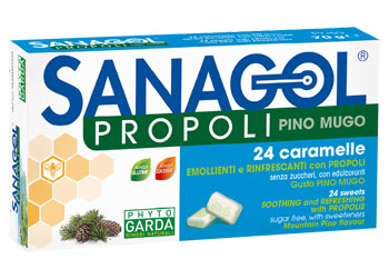 SANAGOL PROPOLI PINO MUGO 24 CARAMELLE - Farmadillo