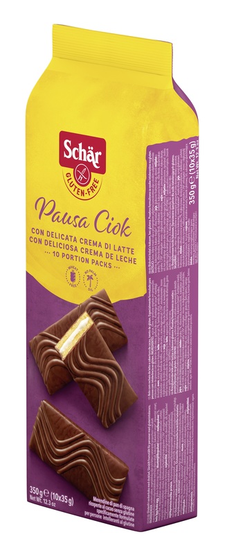 SCHAR PAUSA CIOK MERENDINE DI PAN DI SPAGNA CON CREMA DI LATTE 10 PEZZI DA 35 G - Farmadillo