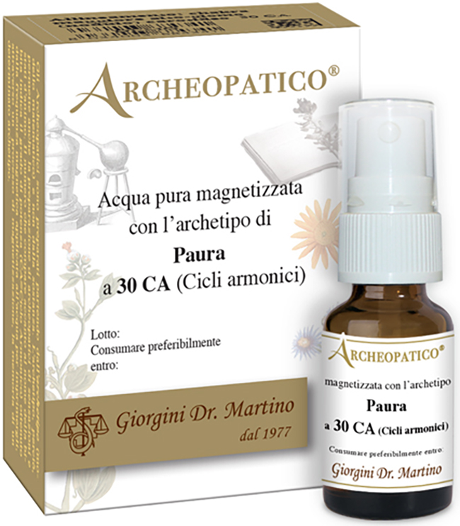 ARCHEOPATICO ACQUA PURA MAGNETIZZATA CON ARCHETIPO PAURA A 30 CICLI ARMONICI 10 ML - Farmadillo
