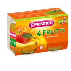 PLASMON OMOGENEIZZATO 4 FRUTTI 6 X 104 G - Farmadillo