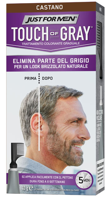 JUST FOR MEN TOUCH OF GRAY CASTANO 40 G - Farmadillo