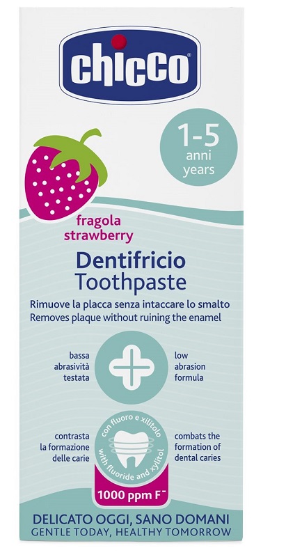 CHICCO DENTIFRICIO FRAGOLA 50 ML 12M+ CON FLUORO - Farmadillo