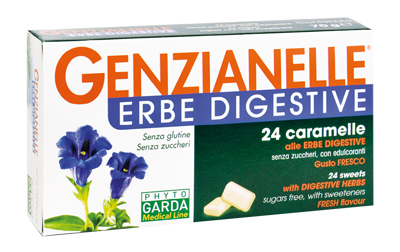 GENZIANELLE ERBE DIGESTIVE SENZA ZUCCHERO 24 CARAMELLE - Farmadillo