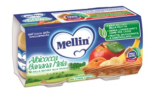 MELLIN OMOGENEIZZATO ALBICOCCA BANANA MELA 100 G 2 PEZZI - Farmadillo