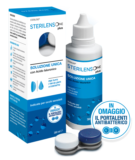 SOLUZIONE UNICA STERILENS ONE PLUS CON ACIDO IALURONICO 380 ML - Farmadillo