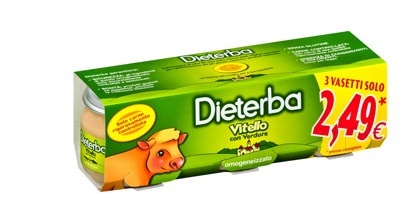 DIETERBA OMOGENEIZZATO VITELLO 3 PEZZI 80 G - Farmadillo