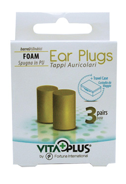 TAPPI AURICOLARI SPUGNA CLASSICI 3 COPPIE + CUSTODIA - Farmadillo