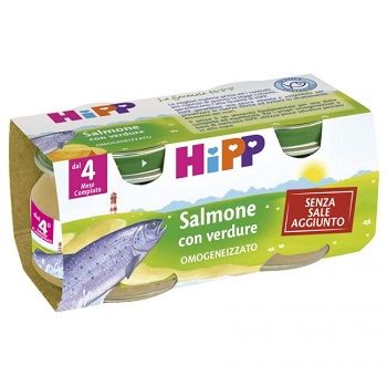 HIPP OMOGENEIZZATO SALMONE CON VERDURE 2X80 G - Farmadillo