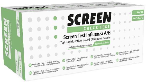SCREEN TEST RAPIDO VIRUS INFLUENZA A/B TAMPONE NASALE/FARINGEO - Farmadillo
