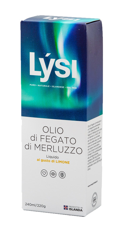 LYSI OLIO FEGATO MERLUZZO LIMONE 240 ML - Farmadillo