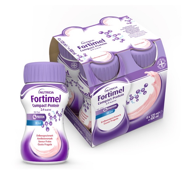 FORTIMEL COMPACT PROTEIN FRAGOLA 4 BOTTIGLIE 125 ML - Farmadillo