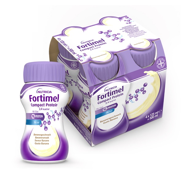 FORTIMEL COMPACT PROTEIN BANANA 4 BOTTIGLIE 125 ML - Farmadillo