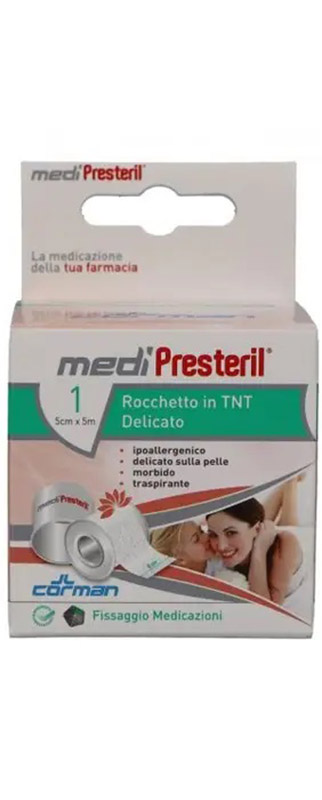 CEROTTO IN ROCCHETTO IN TNT MEDIPRESTERIL DELICATO M5X5CM - Farmadillo