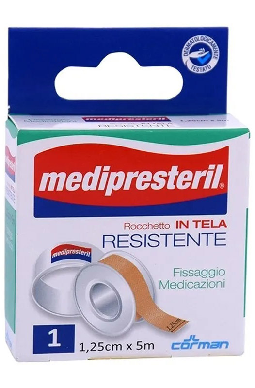 CEROTTO IN ROCCHETTO MEDIPRESTERIL IN TELA RESISTENTE M5X1,25CM - Farmadillo