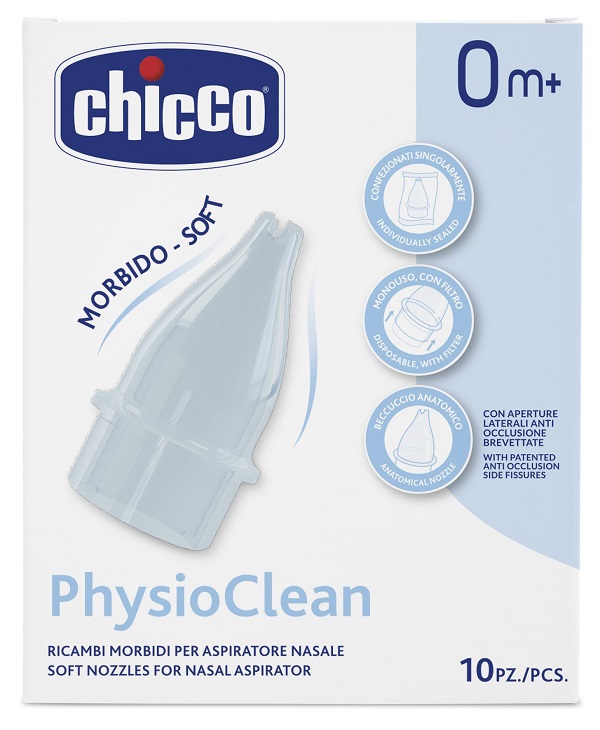 RICAMBI MORBIDI PER ASPIRATORE NASALE CHICCO PHYSIOCLEAN - Farmadillo