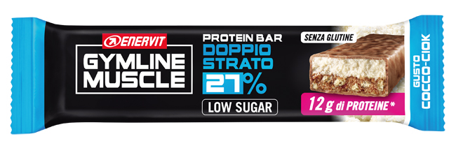 ENERVIT GYMLINE MUSCLE PROTEIN BAR 27% DOPPIO STRATO COCCO-CIOK 1 PEZZO - Farmadillo