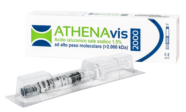 SIRINGA INTRA-ARTICOLARE ATHENAVIS 2000 ACIDO IALURONICO 1,5% 30 MG 2 ML 3 PEZZI - Farmadillo