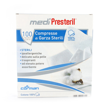 GARZA MEDIPRESTERIL STERILE MONOUSO 18X40 12 PEZZI - Farmadillo