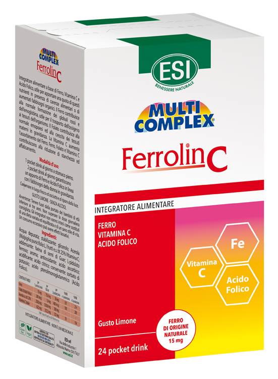 ESI FERROLIN C POCKET DRINK 24 BUSTINE - Farmadillo