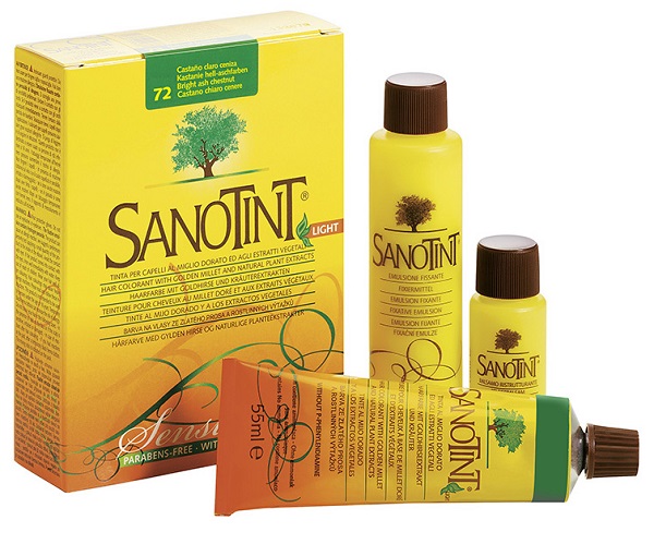 SANOTINT LIGHT TINTURA PER CAPELLI NUMERO 72 CASTANO CHIARO CENERE TUBO IN ASTUCCIO DI CARTONE 125 ML - Farmadillo