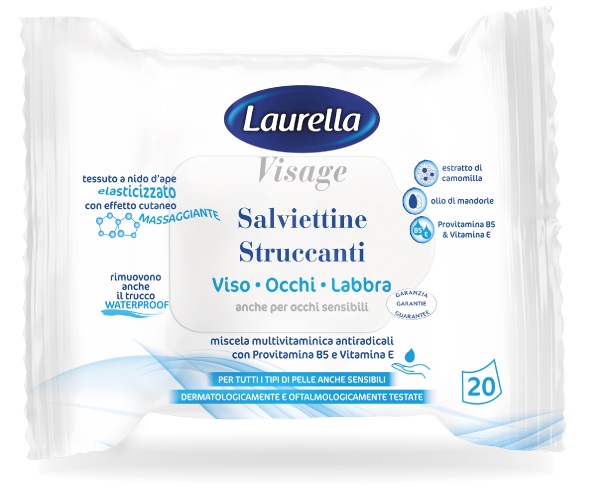 LAURELLA VISAGE SALVIETTINA STRUCCANTE 20 PEZZI - Farmadillo