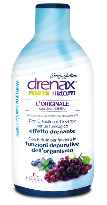 DRENAX FORTE L'ORIGINALE CON UVA E MIRTILLO 500 ML - Farmadillo