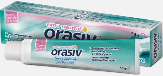 ORASIV EXTRA CREMA NEUTRAL ADESIVA PER PROTESI DENTARIA 50 G - Farmadillo