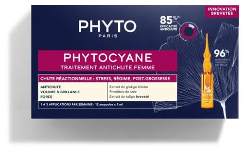 PHYTO PARIS PHYTOCYANE TRATTAMENTO ANTICADUTA CAPELLI DONNA 12 FIALE 7,5 ML - Farmadillo