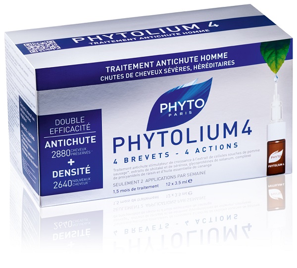 PHYTO PARIS PHYTOLIUM4 TRATTAMENTO ANTICADUTA CAPELLI UOMO 12 FIALE 3,5 ML - Farmadillo