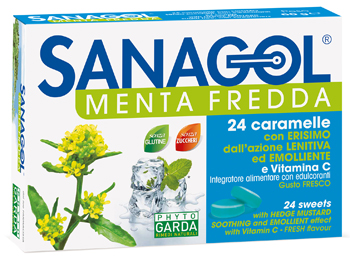 SANAGOL MENTA FREDDA 24 CARAMELLE - Farmadillo