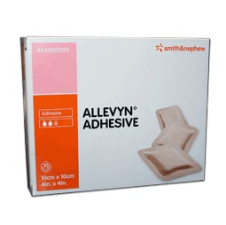 MEDICAZIONE ALLEVYN ADHESIVE 10 CM X 10 CM 10 PEZZI - Farmadillo