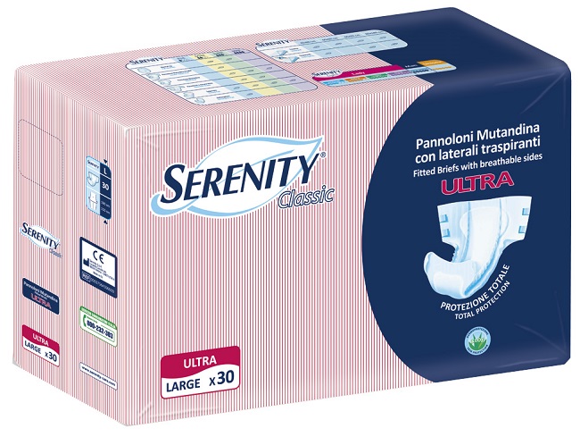 PANNOLONE A MUTANDINA SERENITY CLASSIC ULTRA ALOE LARGE 30 PEZZI - Farmadillo