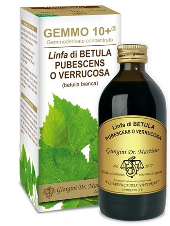 GEMMO 10+ BETULLA B LINFA 200 ML LIQUIDO ANALCOLICO - Farmadillo