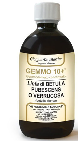 GEMMO 10+ BETULLA B LINFA 500 ML LIQUIDO ANALCOLICO - Farmadillo
