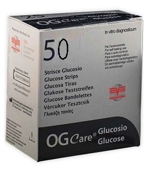STRISCE MISURAZIONE GLICEMIA OGCARE 50 PEZZI - Farmadillo