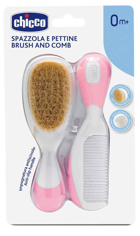 CHICCO SPAZZOLA + PETTINE ROSA - Farmadillo
