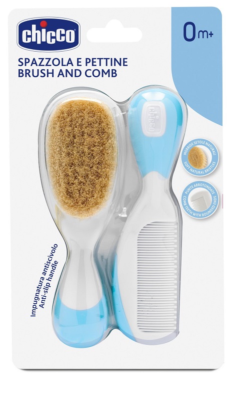 CHICCO SPAZZOLA + PETTINE AZZURRO - Farmadillo