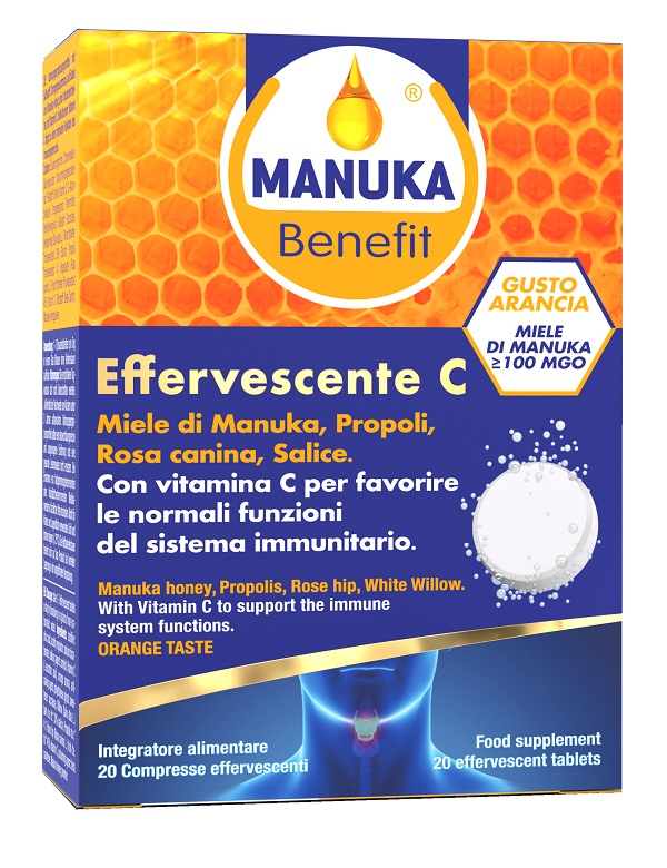MANUKA BENEFIT EFFERVESCENTE C 20 COMPRESSE - Farmadillo