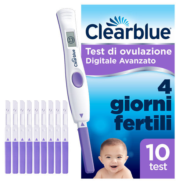 TEST DI OVULAZIONE CLEARBLUE DIGITALE AVANZATO 10 PEZZI - Farmadillo
