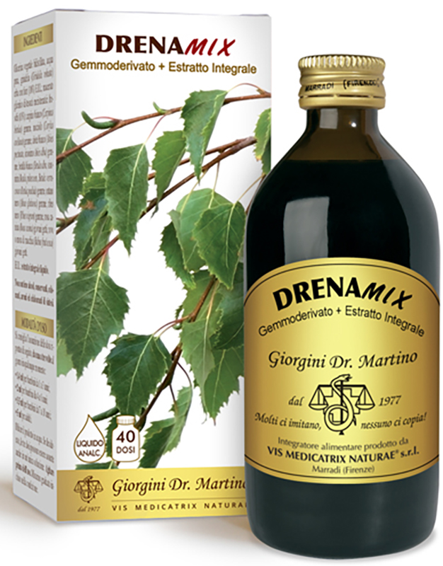 DRENAMIX GEMMODERIVATO + ESTRATTO INTEGRALE SENZA ALCOOL 200 ML 40 DOSI - Farmadillo