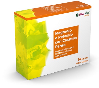 MAGNESIO E POTASSIO CON CREATINA ARANCIA PENSA 14 BUSTINE - Farmadillo